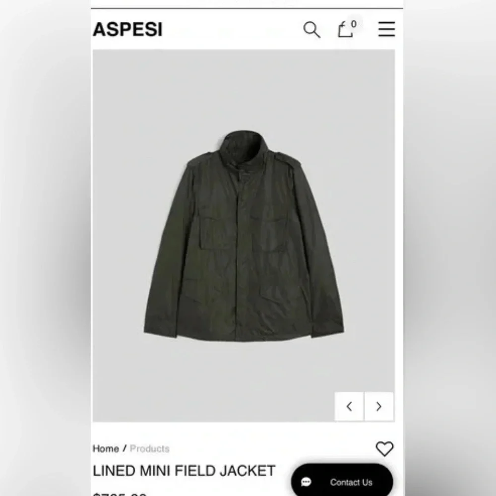 Aspesi Green Detachable Thermore Wool Lined Field Jacket XXL - Picture 3 of 16